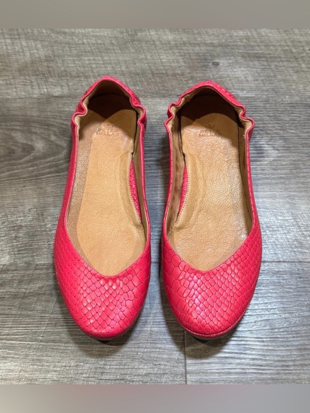 Peter Millar Anaconda ballet flats size 7.5 M hot pink